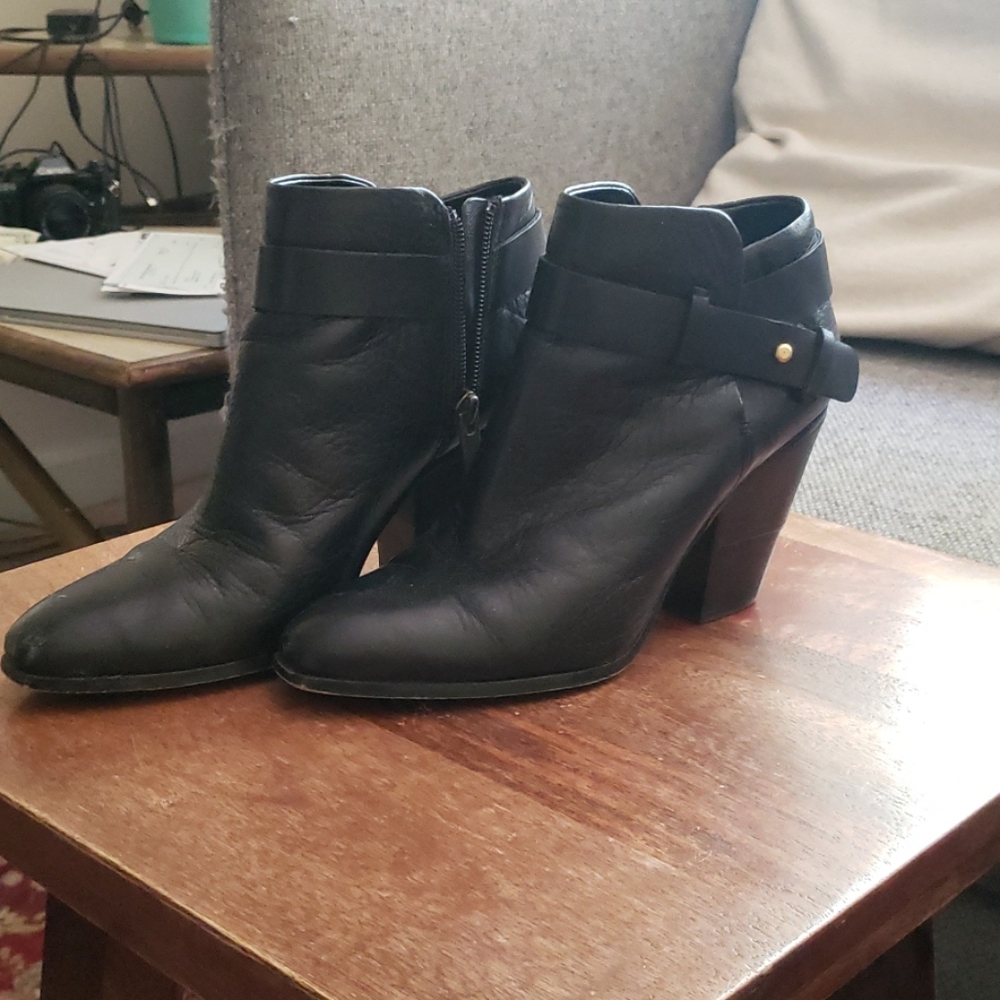 Dolce Vita Black Leather Ankle Boots